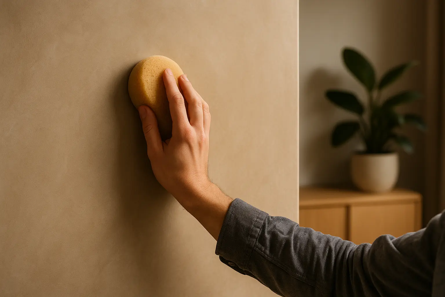 Entretien d'un mur tadelakt