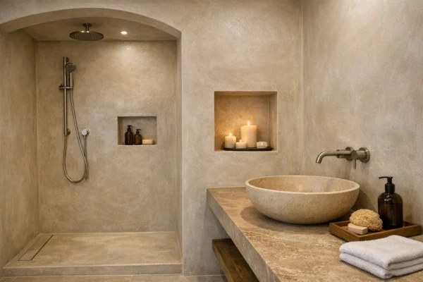 Tadelakt en salle de bain