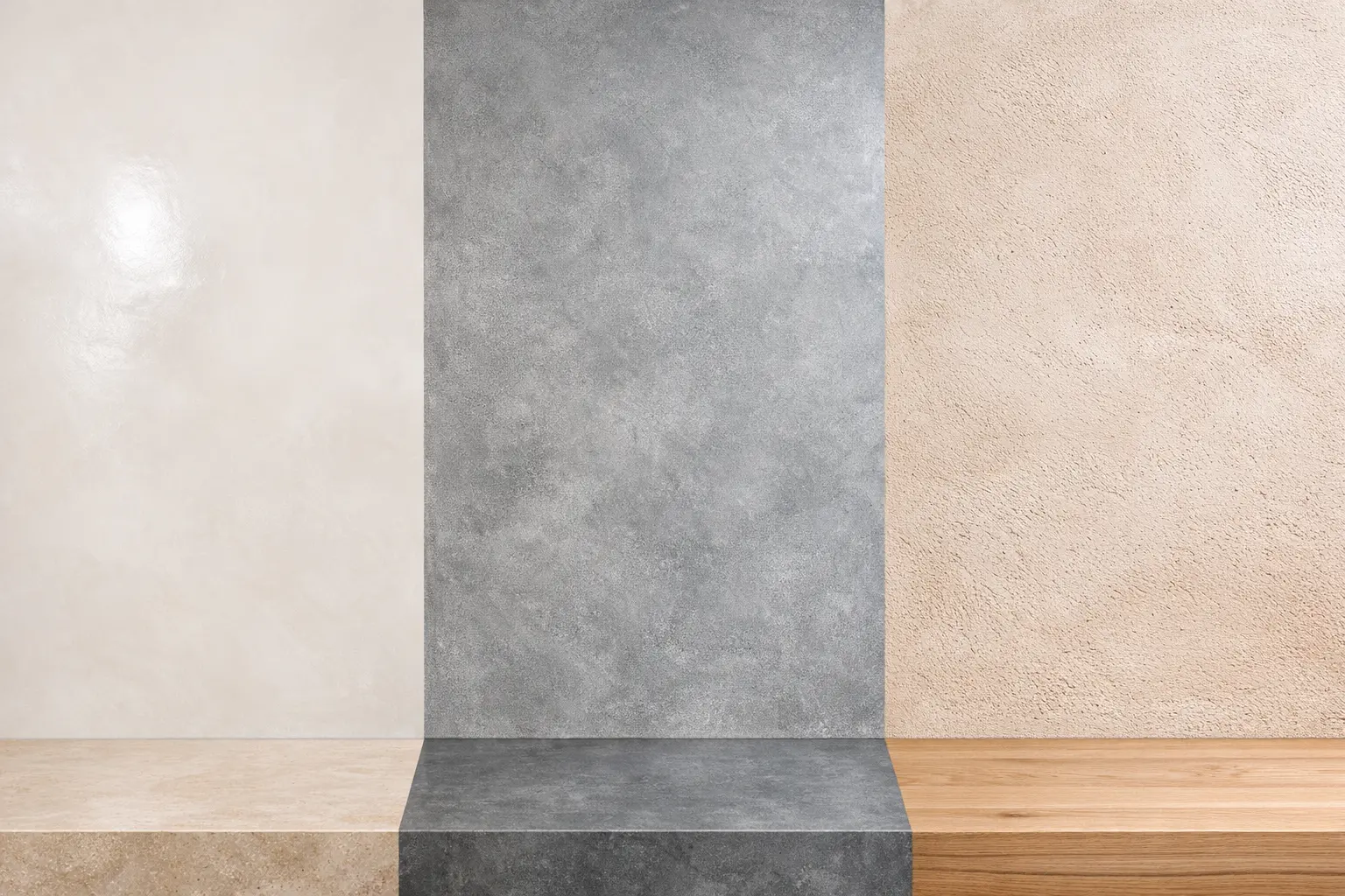 Diff&eacute;rents murs enduits d&eacute;coratifs