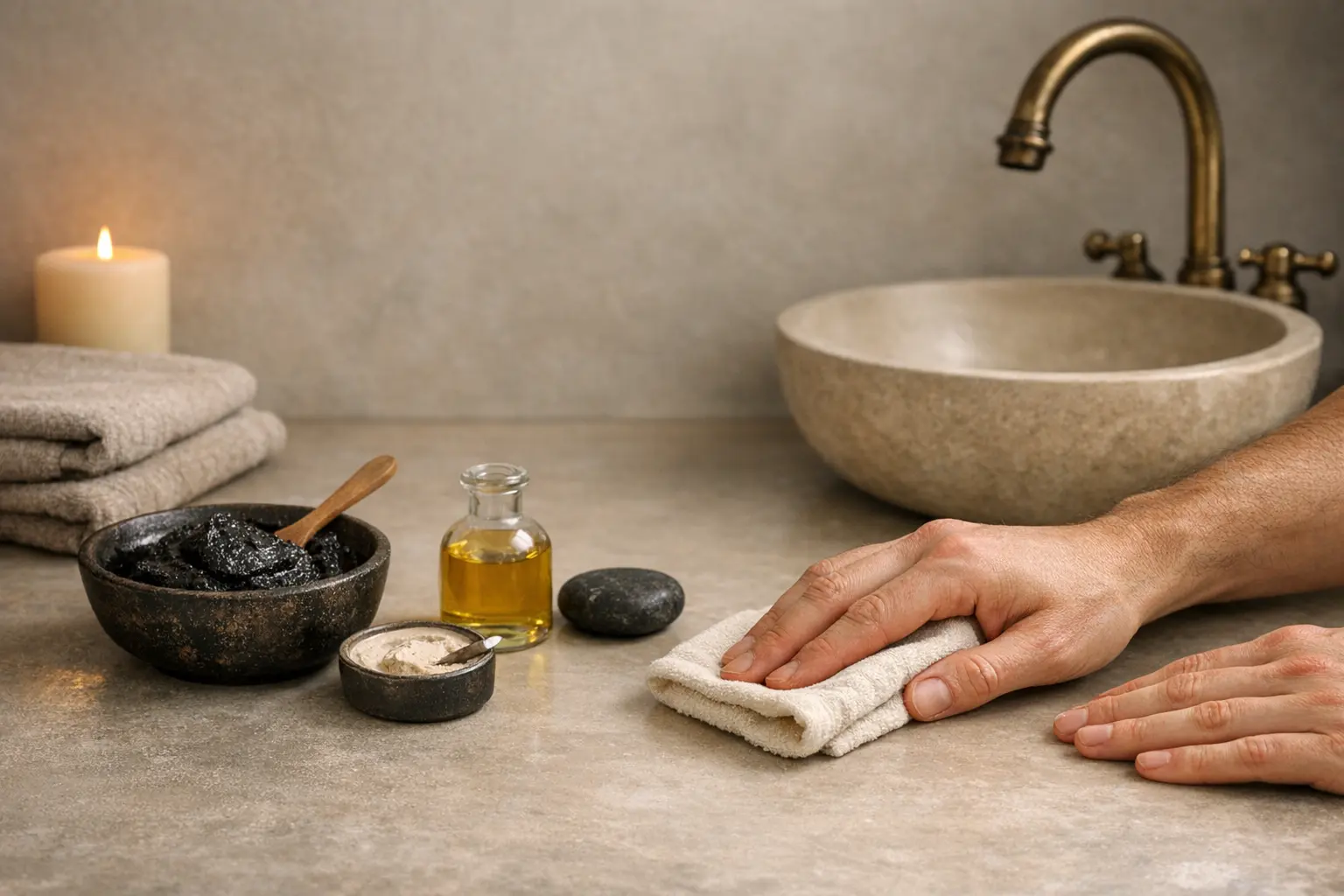 Entretien d&rsquo;objet en tadelakt