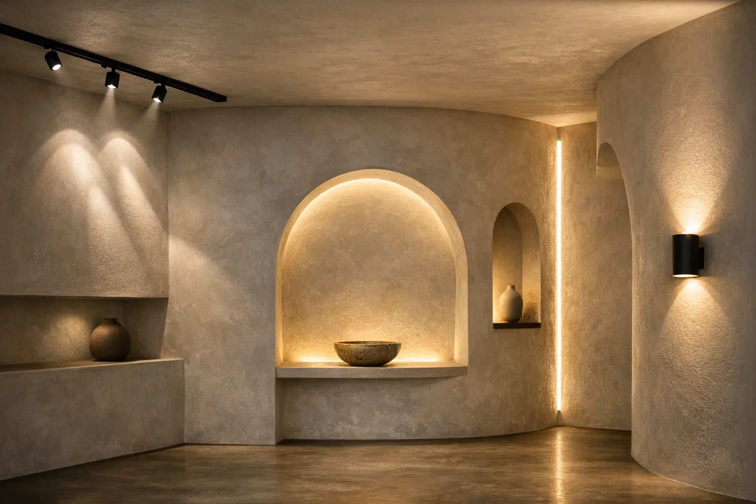 &Eacute;clairage mural sur tadelakt