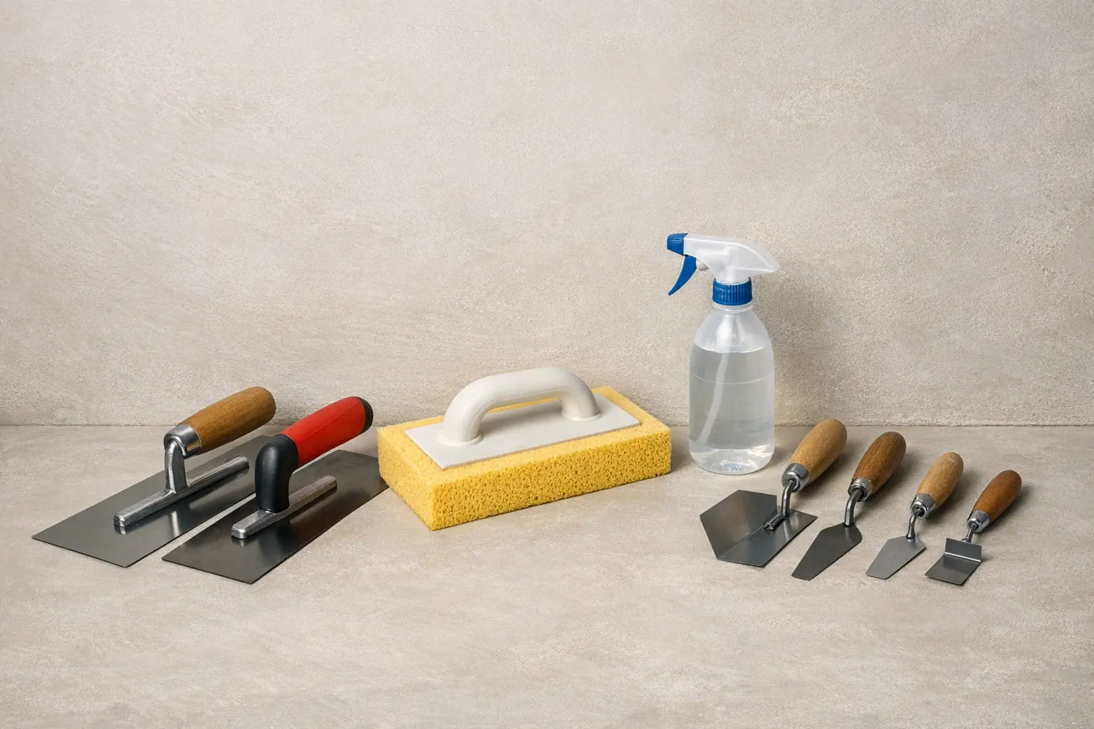 Outils pour poser le tadelakt