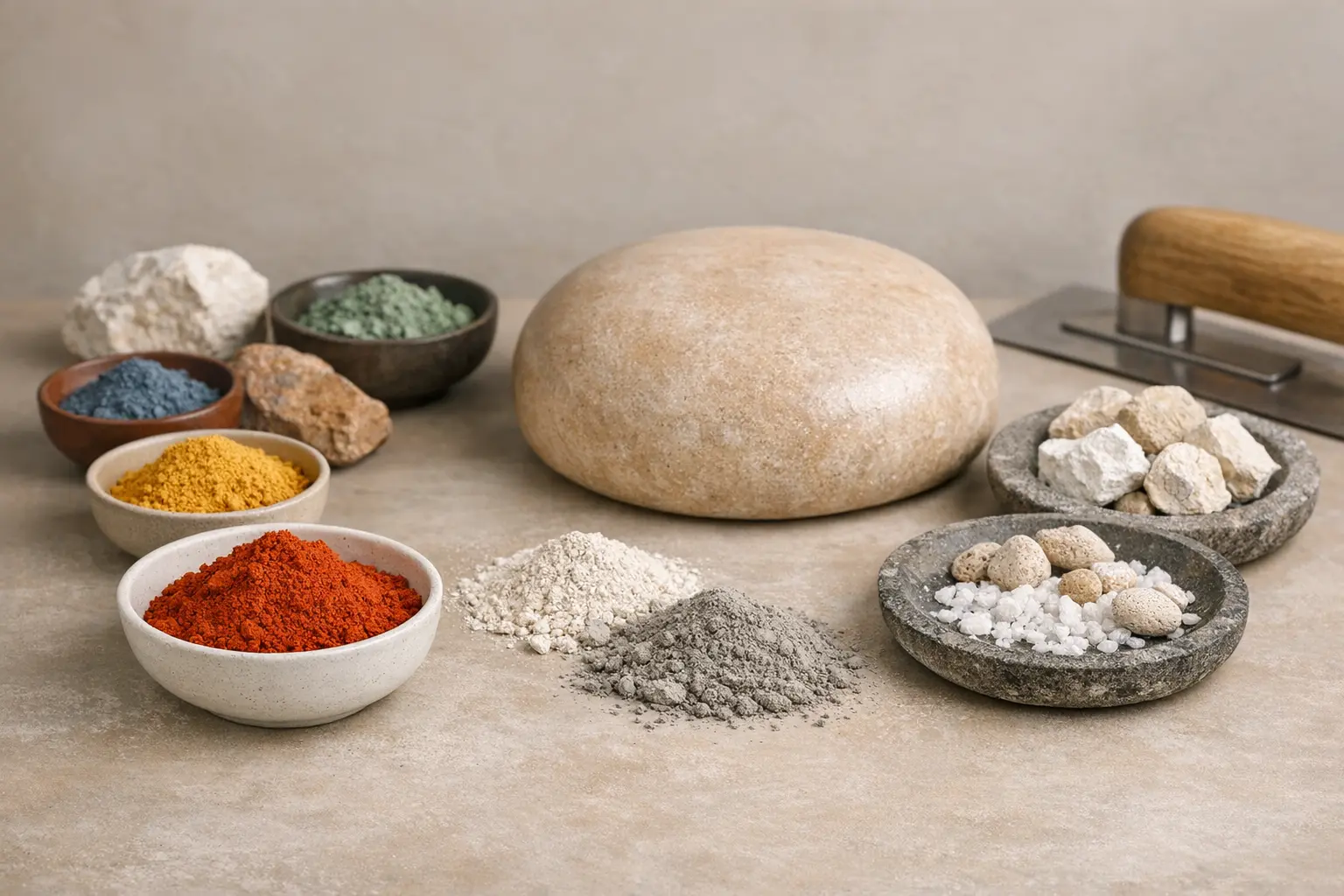 Nuancier de pigments pour tadelakt