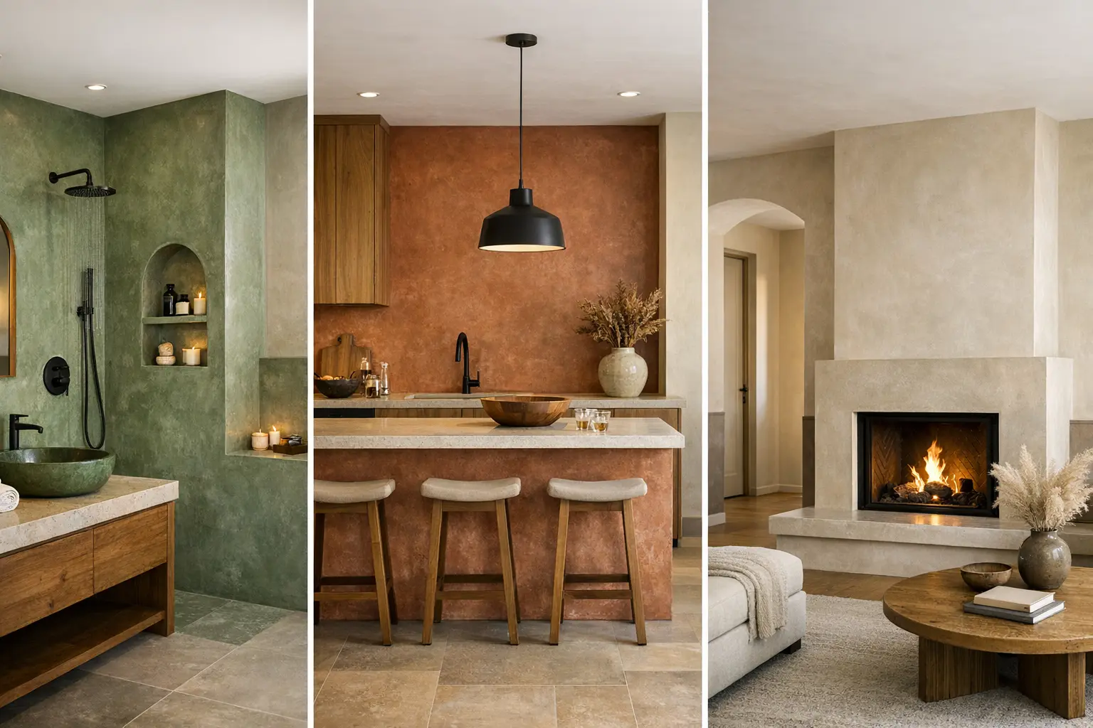 Tadelakt color&eacute; int&eacute;rieur moderne