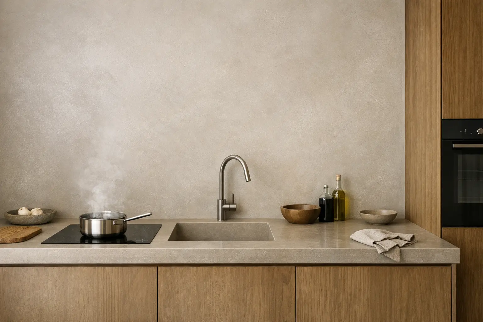 Cuisine contemporaine en tadelakt