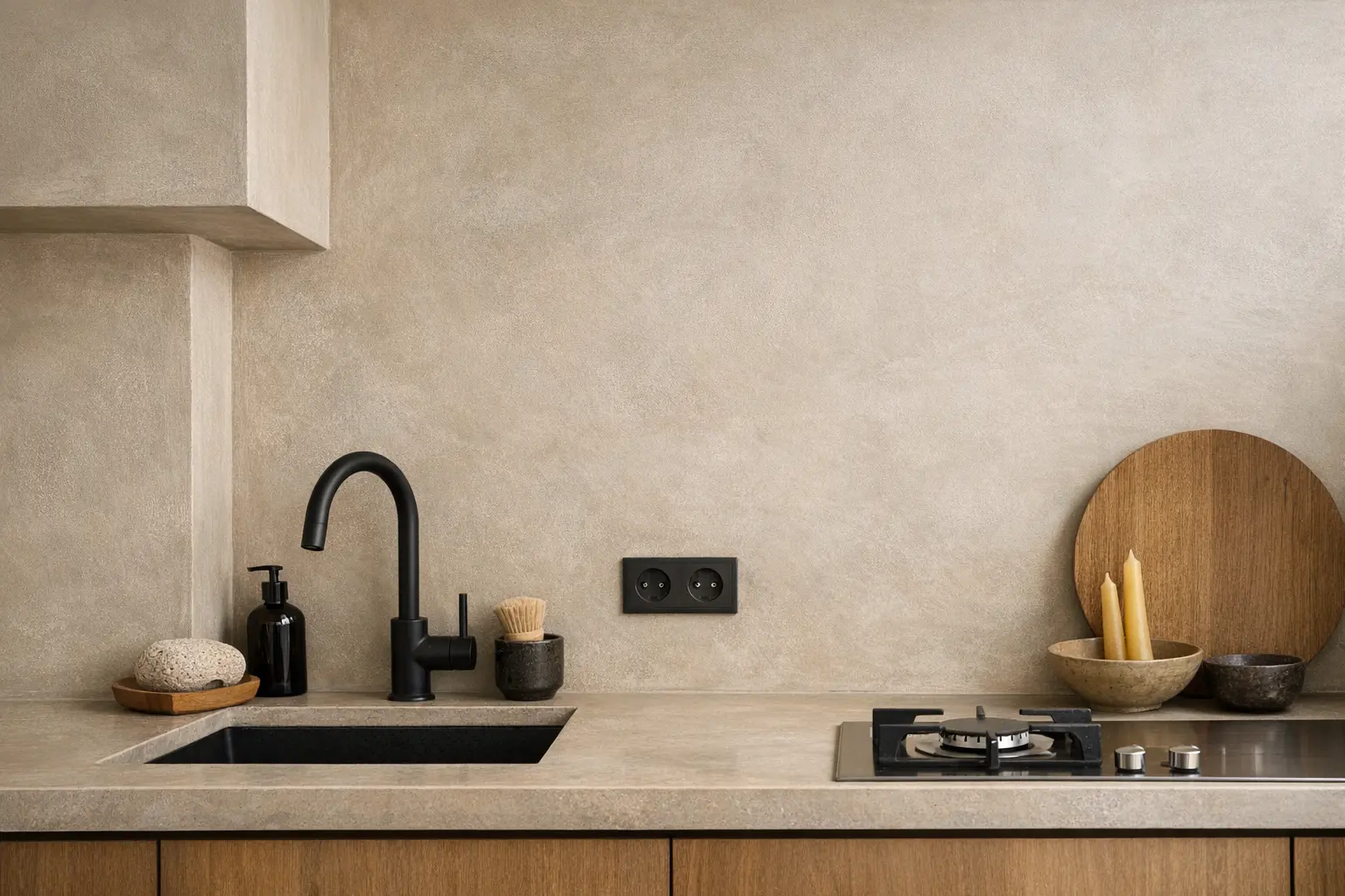 Cuisine contemporaine en tadelakt