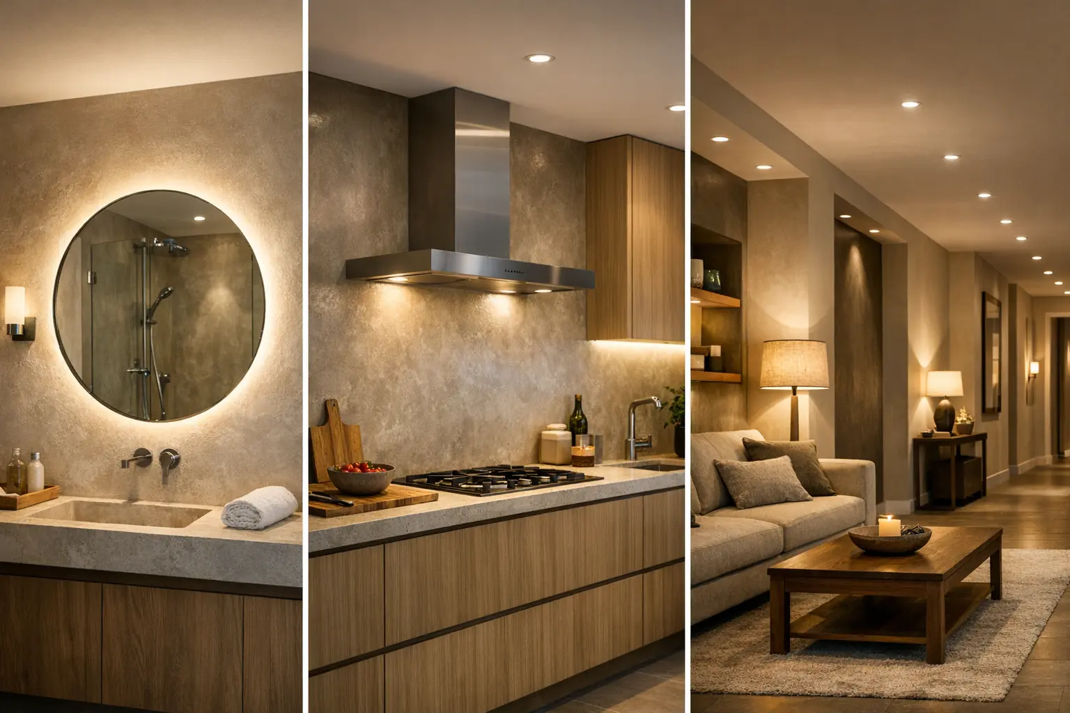 Mur en tadelakt &eacute;clair&eacute;