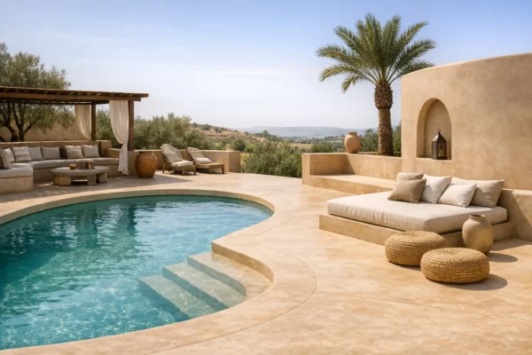 Terrasse en tadelakt