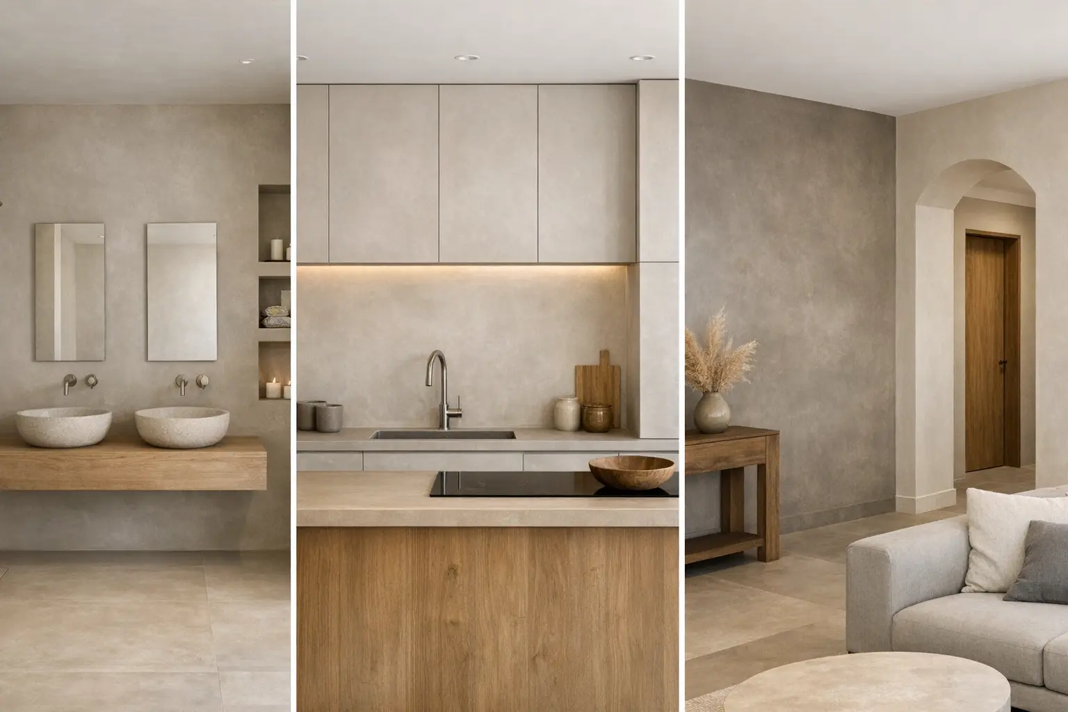 Mur en tadelakt int&eacute;rieur &eacute;pur&eacute;