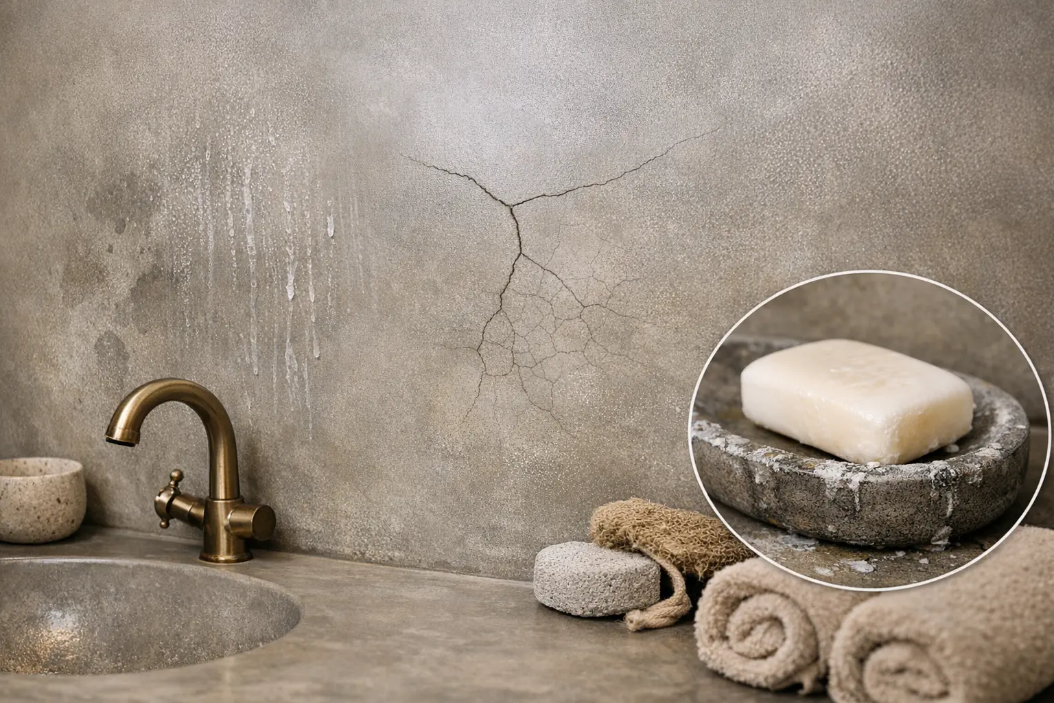 Mur en tadelakt bien entretenu