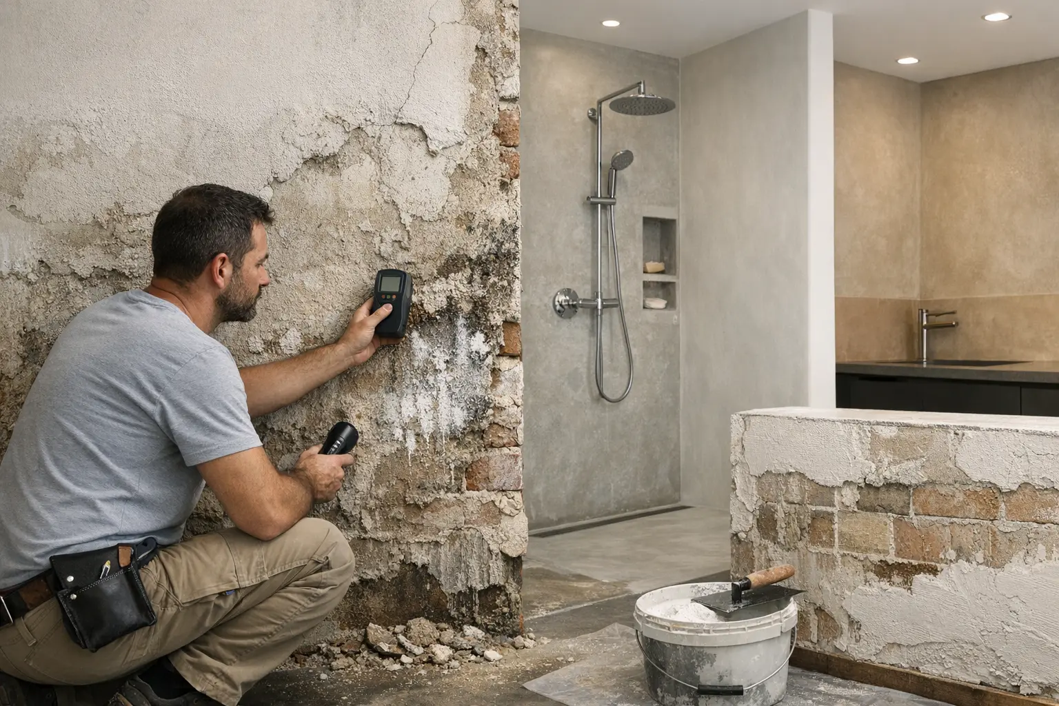 Diagnostic d&rsquo;un mur avant tadelakt