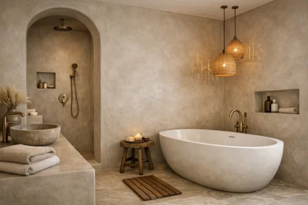 Salle de bain tadelakt