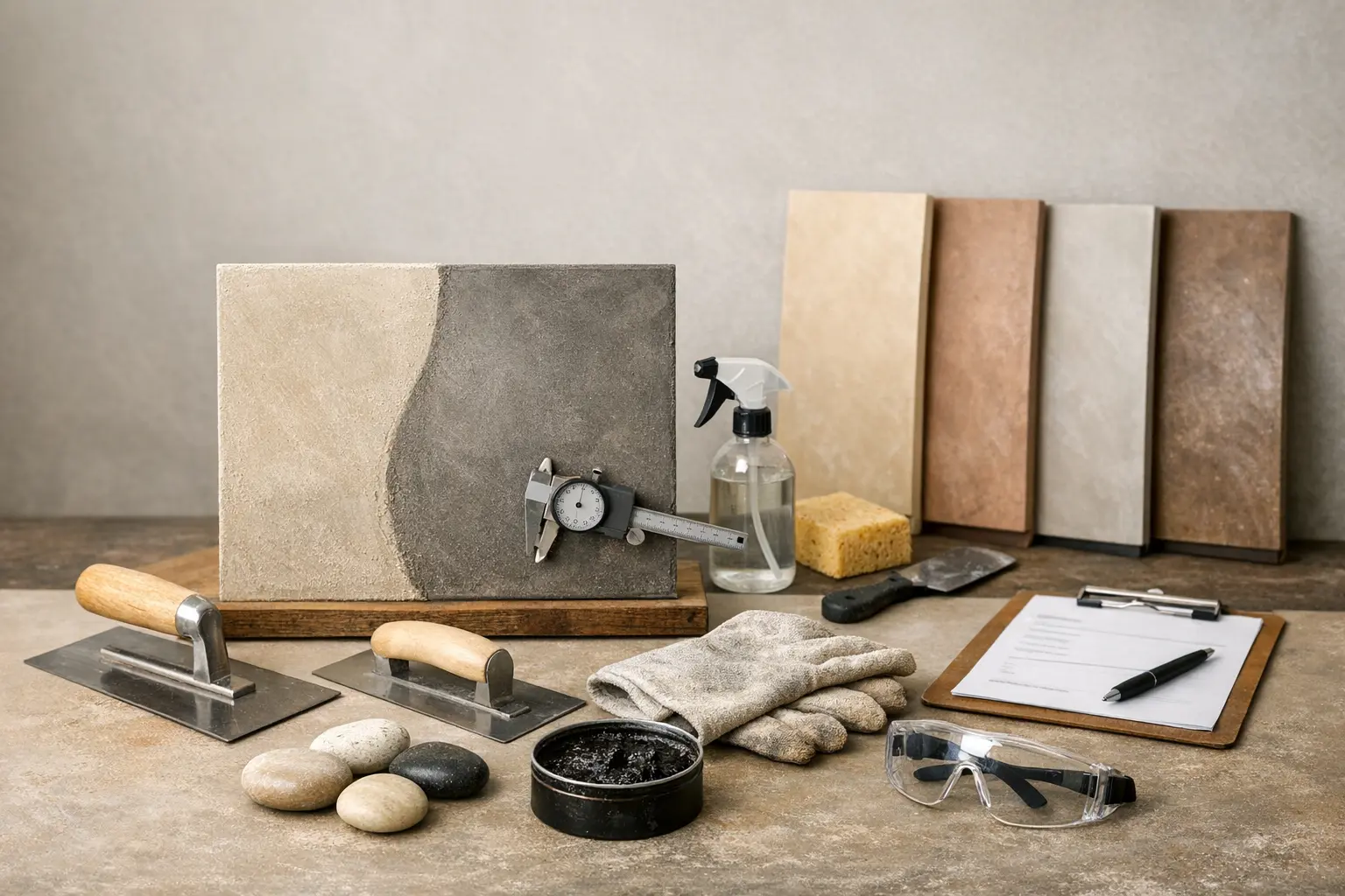 Apprentissage du tadelakt en atelier