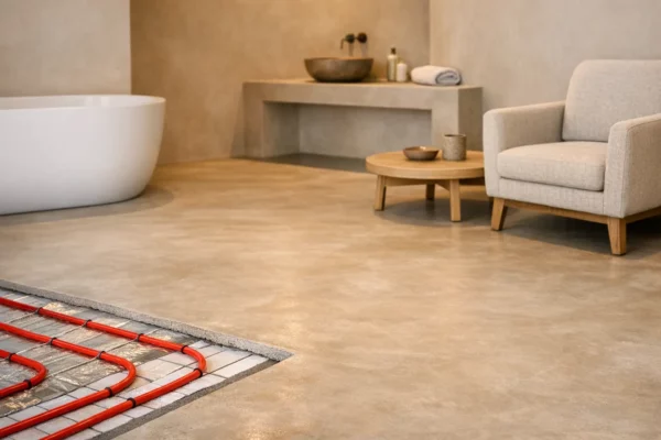 Sol chauffant en tadelakt