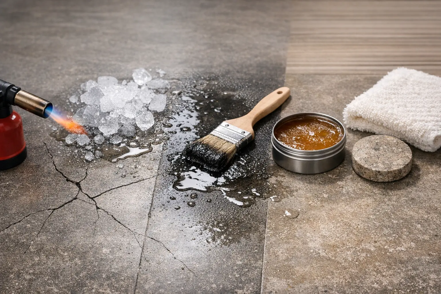 Surface en tadelakt chauff&eacute;e