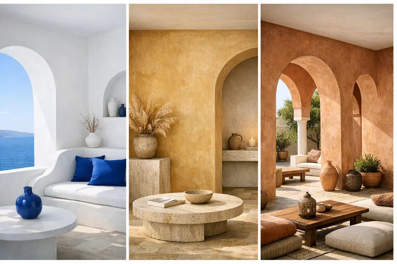 D&eacute;cor m&eacute;diterran&eacute;en avec tadelakt