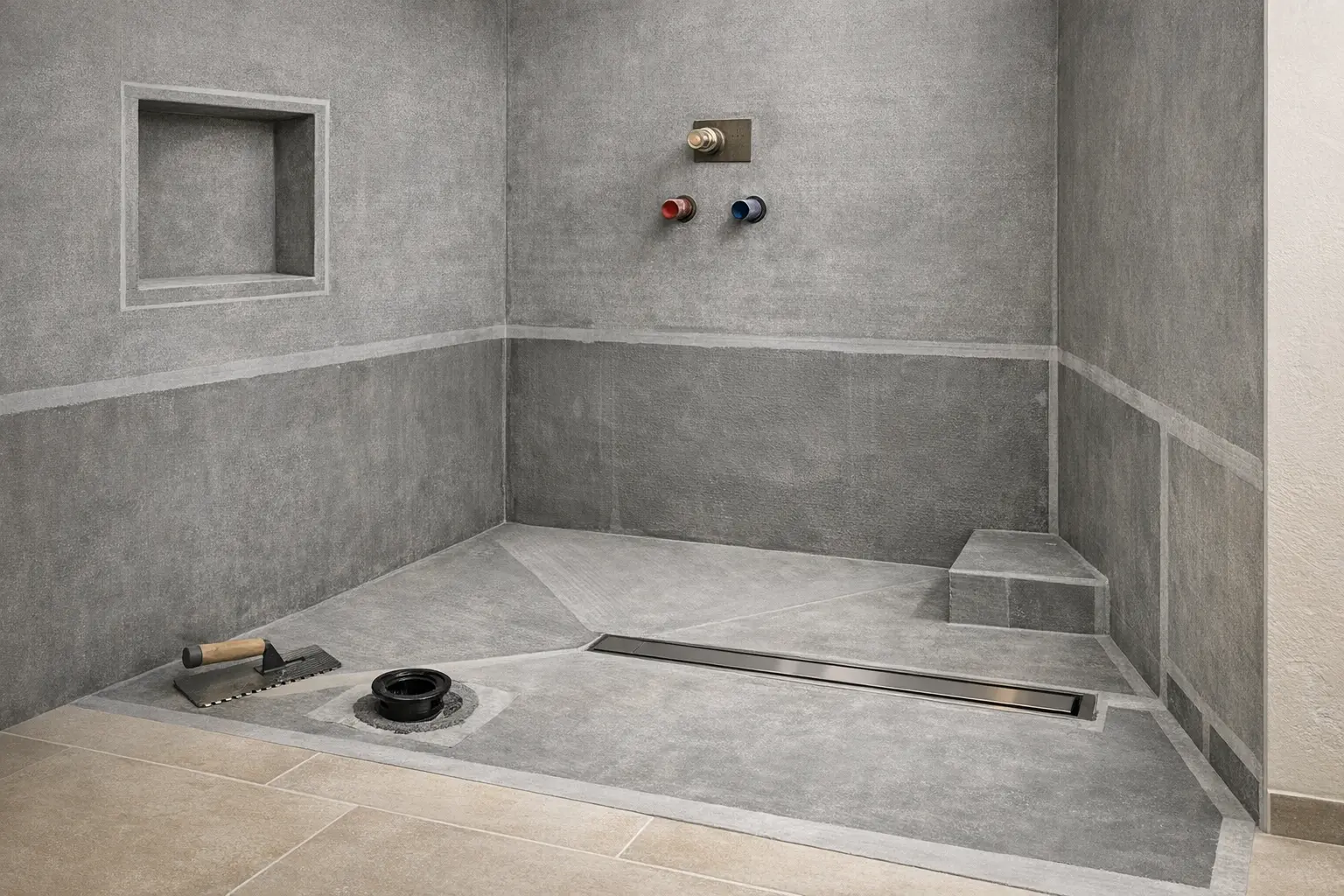 Douche &agrave; l&rsquo;italienne finie