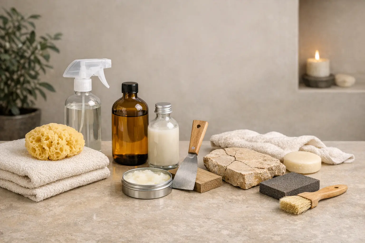 Douche moderne finition naturelle