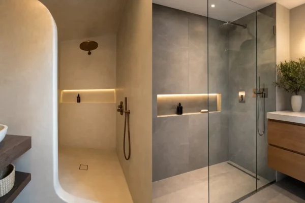 Douche minérale moderne