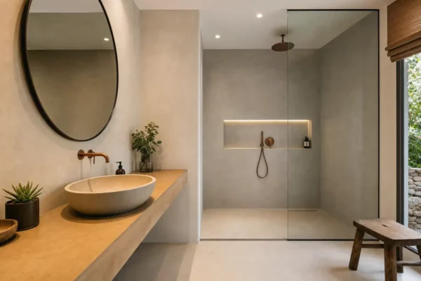 Salle de bain minérale