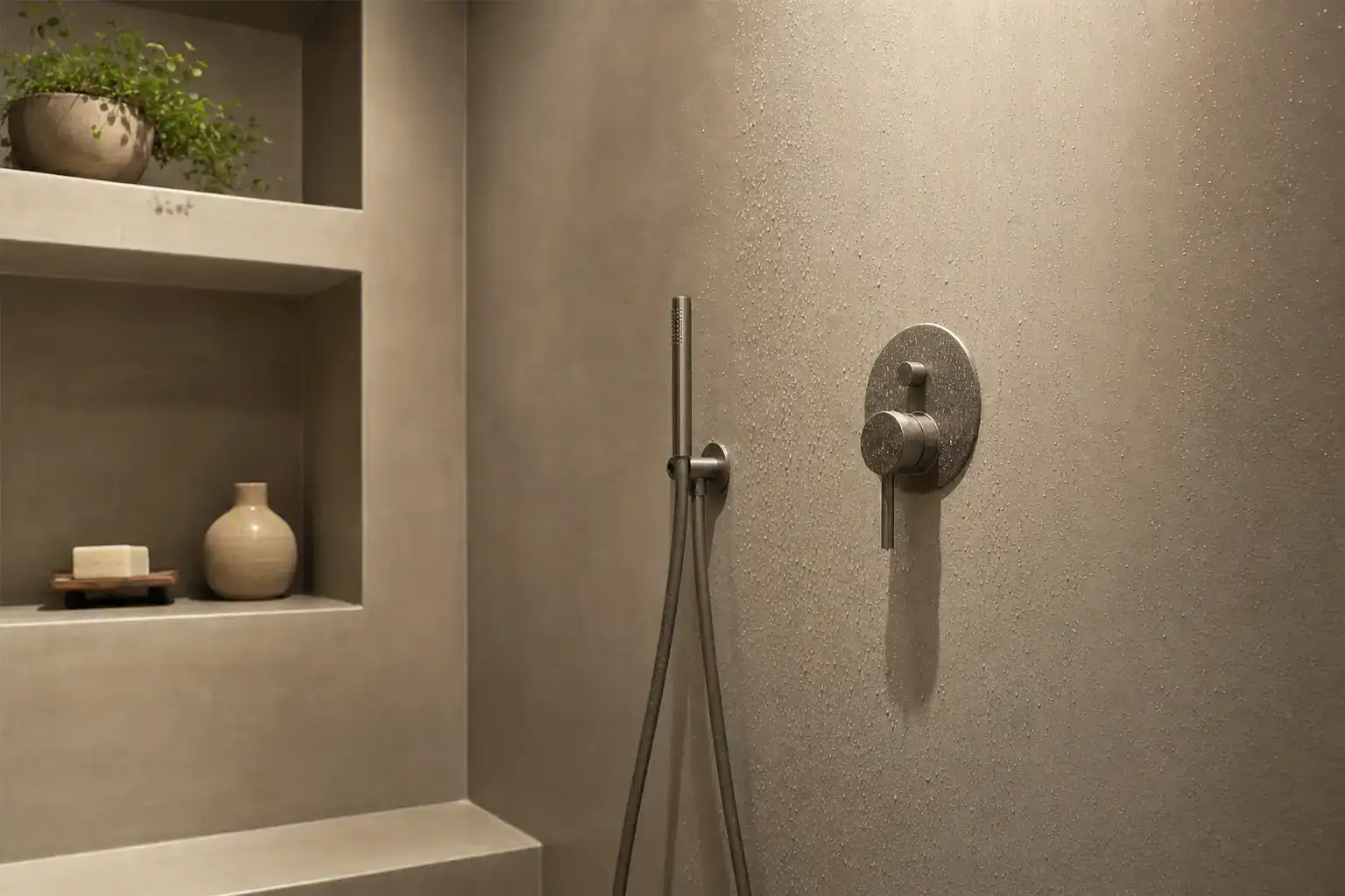 Tadelakt de douche prot&eacute;g&eacute;