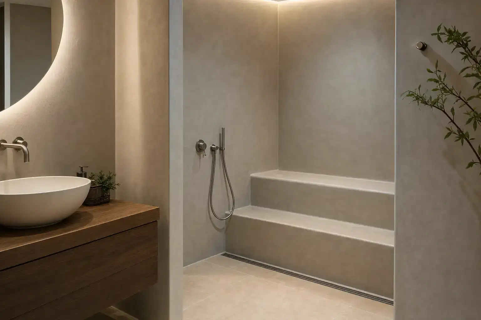 Assise de douche Tadelakt