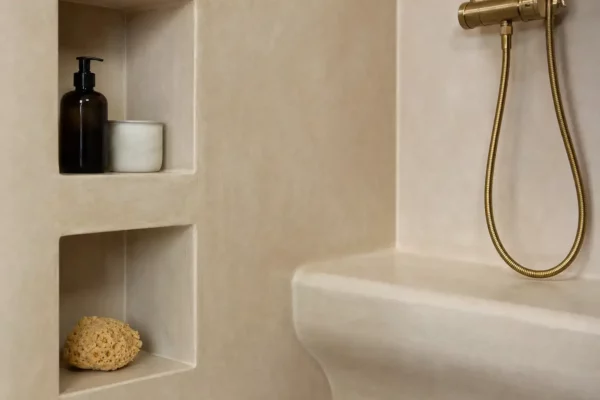 Douche tadelakt élégante